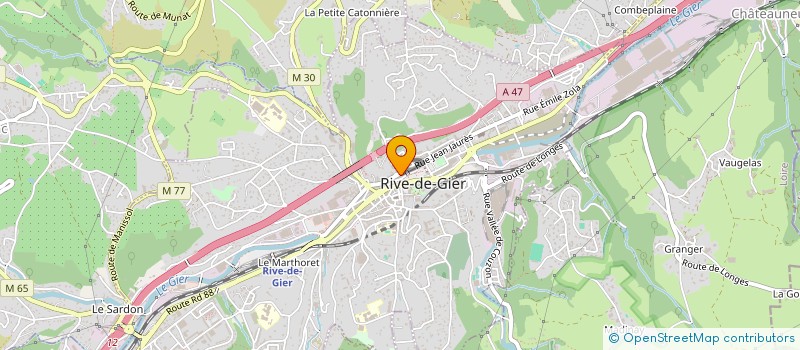 localisation de l'entreprise ELECTRICITE SOLAIRE INDUSTRIE à RIVE-DE-GIER