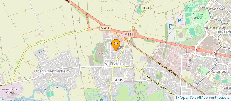 localisation de l'entreprise ELECTRICITE TECHNIQUES ET CONCEPTS  WOLFISHEIM