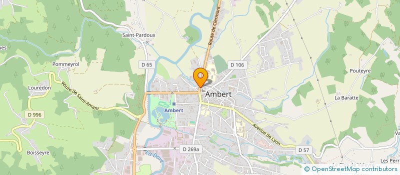 localisation de l'entreprise ELECTRICITE TELE MENAGER à AMBERT