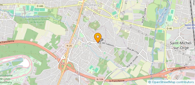 localisation de l'entreprise ELECTRICITE VALENTE  LINAS