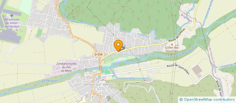 localisation de l'entreprise ELECTRIFICATION DE LA BASSE DURANCE à VINON-SUR-VERDON