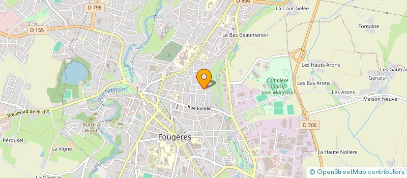localisation de l'entreprise ELECTRO 2000  FOUGERES