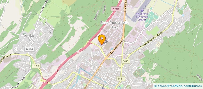 localisation de l'entreprise ELECTRO + à OYONNAX