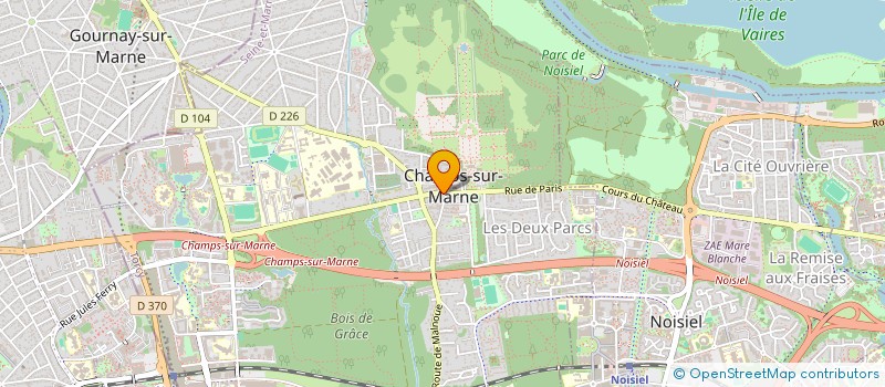 localisation de l'entreprise ELECTRO + à CHAMPS-SUR-MARNE