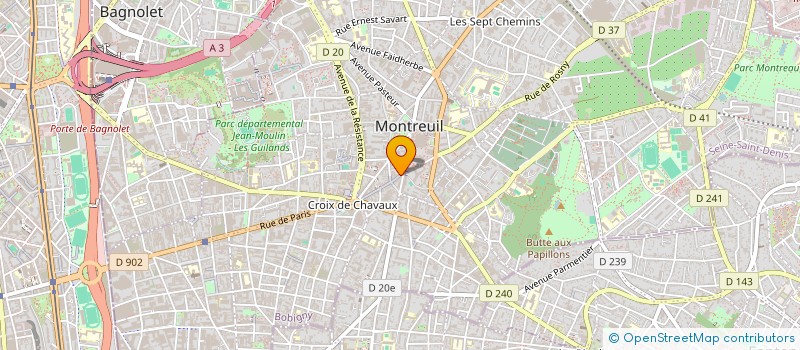 localisation de l'entreprise ELECTRO AU BON COIN à MONTREUIL