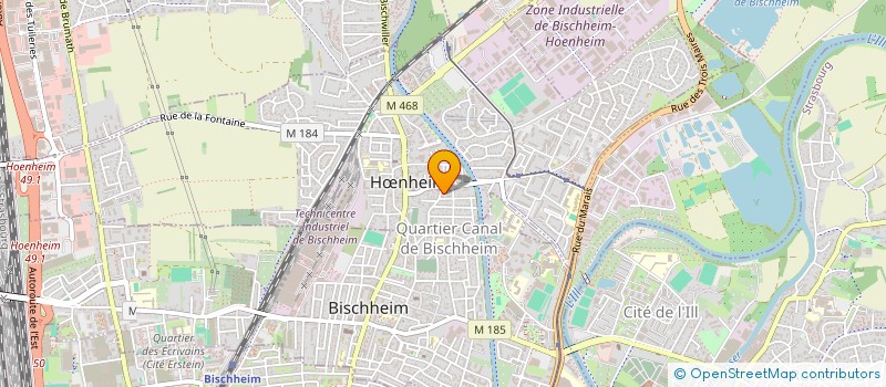 localisation de l'entreprise ELECTRO BATI  HNHEIM