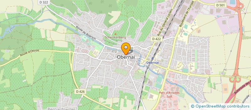 localisation de l'entreprise ELECTRO-BURO à OBERNAI