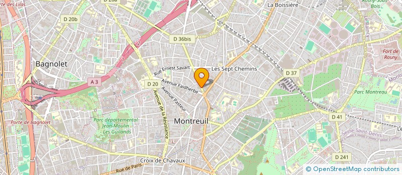 localisation de l'entreprise ELECTRO CHOC MENAGER à MONTREUIL