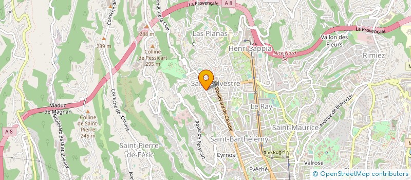 localisation de l'entreprise ELECTRO-CLIM SERVICE à NICE