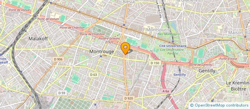 localisation de l'entreprise ELECTRO CONCEPT  MONTROUGE