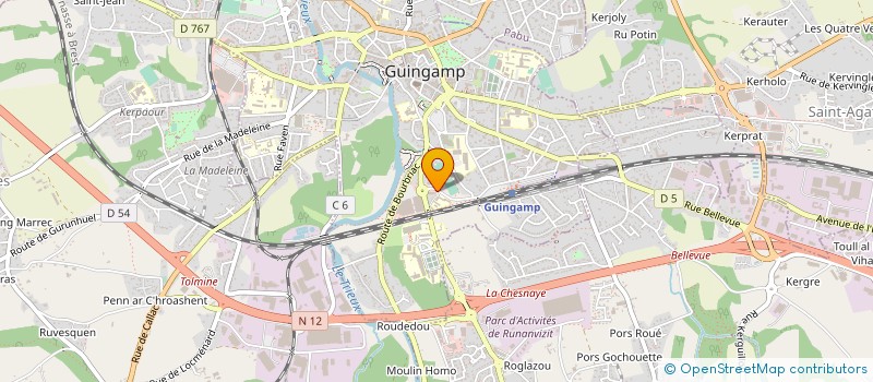 localisation de l'entreprise ELECTRO CONFORT GUINGAMP à GUINGAMP
