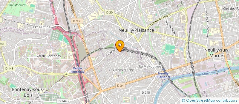 localisation de l'entreprise ELECTRO CONSTRUCTION à NEUILLY-PLAISANCE