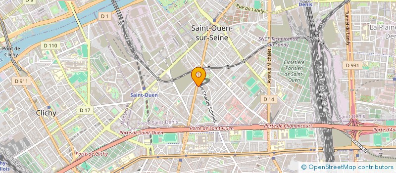 localisation de l'entreprise ELECTRO FROID à SAINT-OUEN-SUR-SEINE