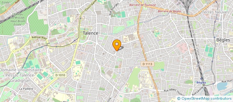 localisation de l'entreprise ELECTRO FROID CLIMATISATION à TALENCE