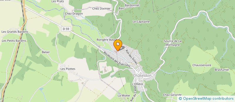 localisation de l'entreprise ELECTRO IMMO  CHATELDON