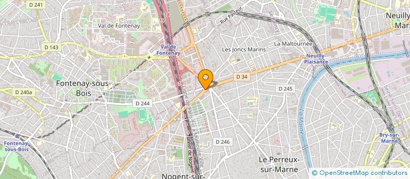 localisation de l'entreprise ELECTRO INSTALLATION SARL à LE PERREUX-SUR-MARNE