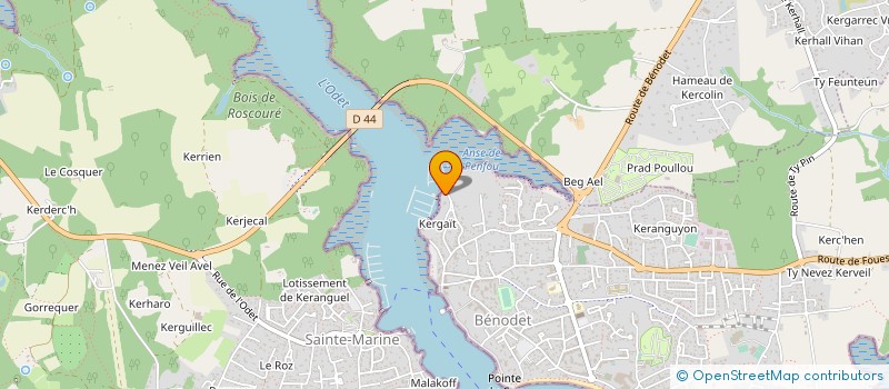 localisation de l'entreprise ELECTRO MARINE INDUSTRIE à BENODET