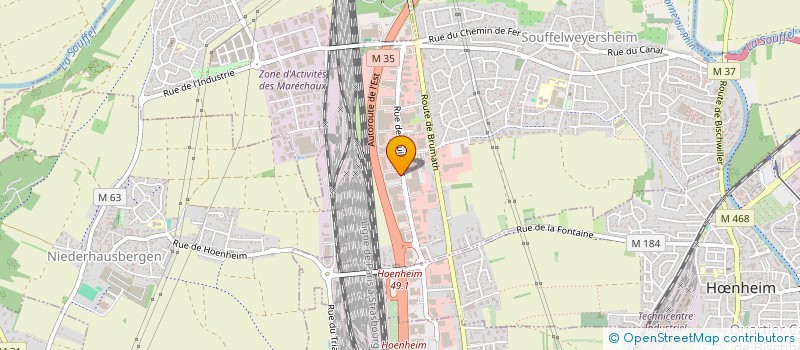 localisation de l'entreprise ELECTRO MENAGER GERARD  SOUFFELWEYERSHEIM