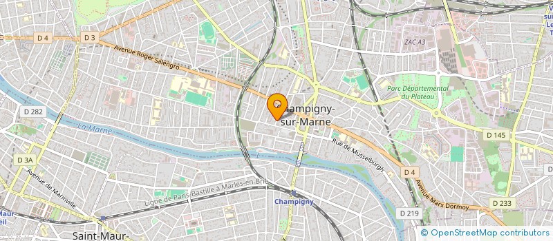 localisation de l'entreprise ELECTRO MONTAGE à CHAMPIGNY-SUR-MARNE