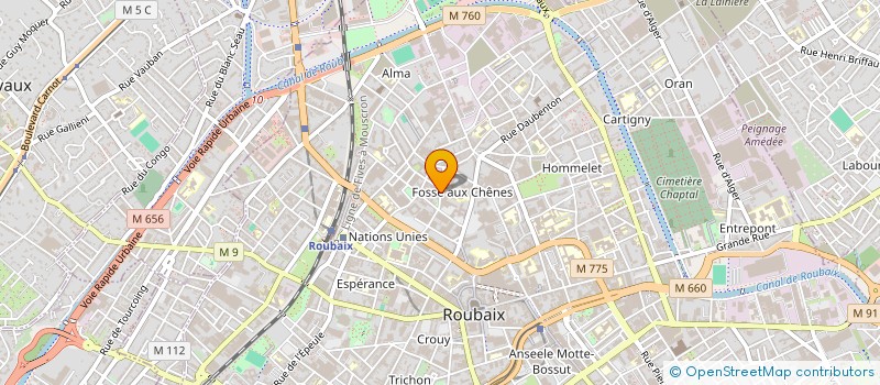 localisation de l'entreprise ELECTRO OCCASE SARL à ROUBAIX