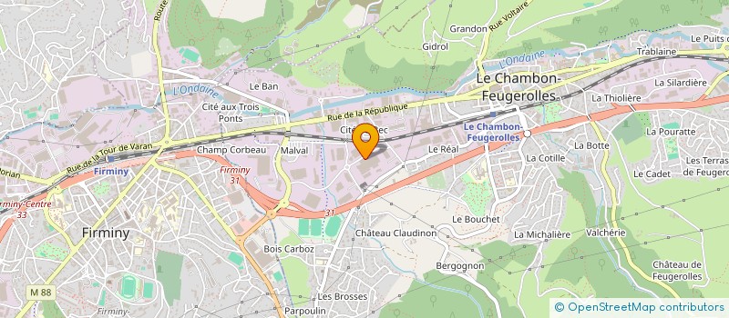 localisation de l'entreprise ELECTRO ONDAINE à LE CHAMBON-FEUGEROLLES