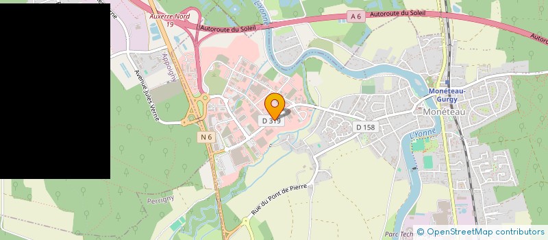 localisation de l'entreprise ELECTRO-PEINTURE à MONETEAU