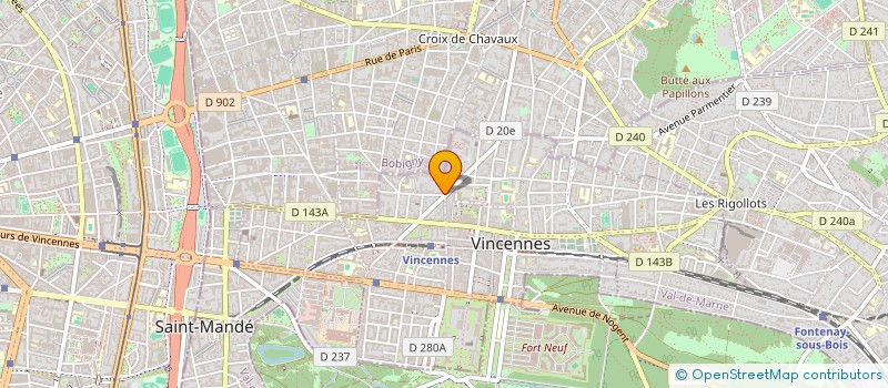 localisation de l'entreprise ELECTRO PLUS à VINCENNES