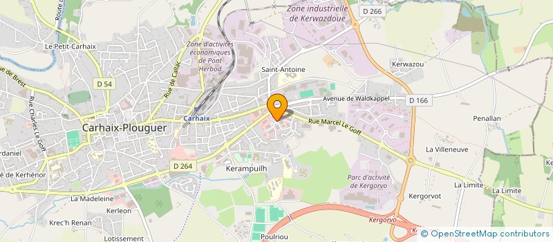 localisation de l'entreprise ELECTRO POHER à CARHAIX-PLOUGUER