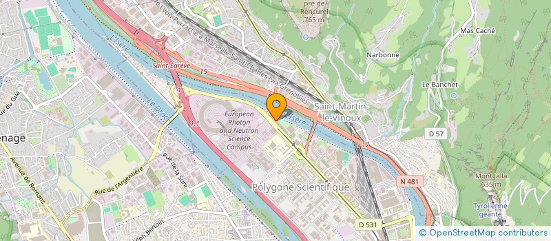 localisation de l'entreprise ELECTRO PORCELAINE à GRENOBLE