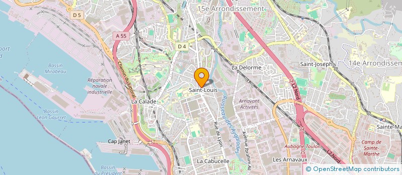 localisation de l'entreprise ELECTRO-PRINT à MARSEILLE