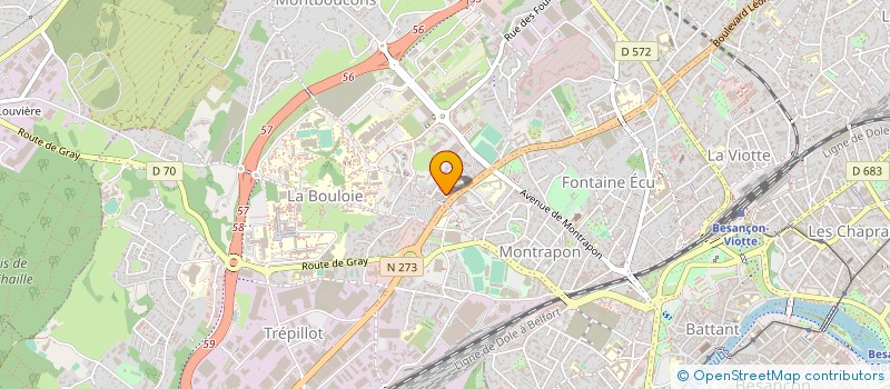 localisation de l'entreprise ELECTRO-RESEAUX à BESANCON