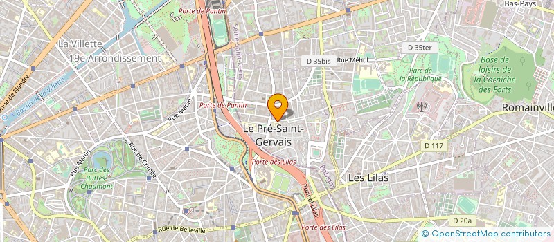localisation de l'entreprise ELECTRO SERVICE à LE PRE-SAINT-GERVAIS