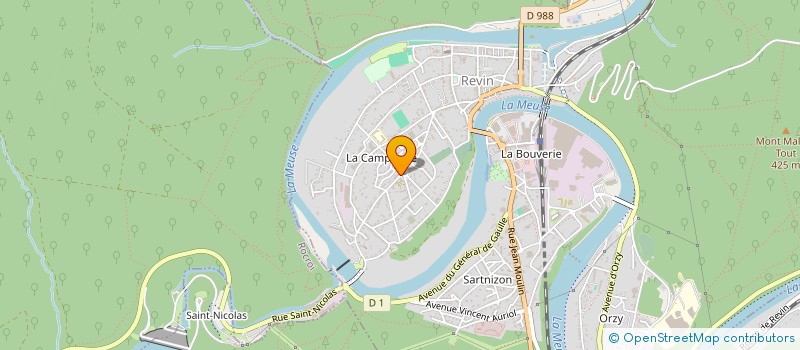 localisation de l'entreprise ELECTRO-SPHERE  REVIN