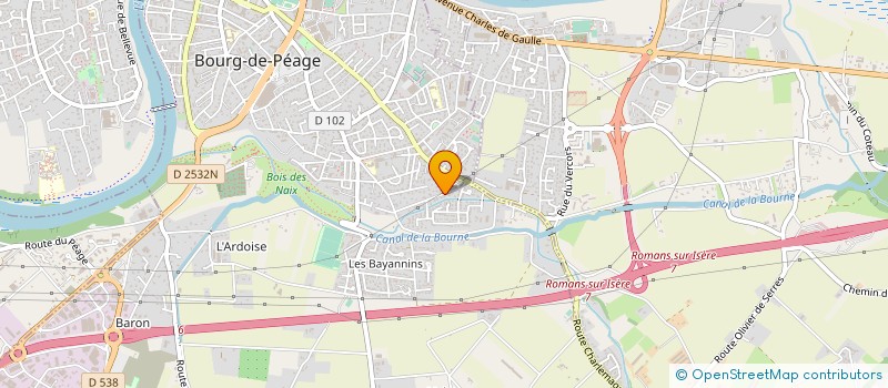 localisation de l'entreprise ELECTRO'SUN  BOURG-DE-PEAGE