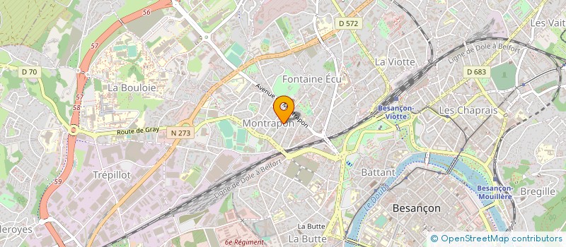 localisation de l'entreprise ELECTRO-THERM à BESANCON