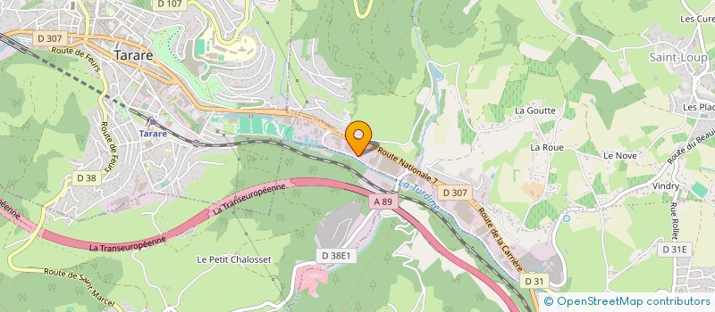 localisation de l'entreprise ELECTRO TURDINE  TARARE