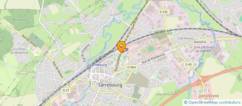 localisation de l'entreprise ELECTROBOIS à SARREBOURG