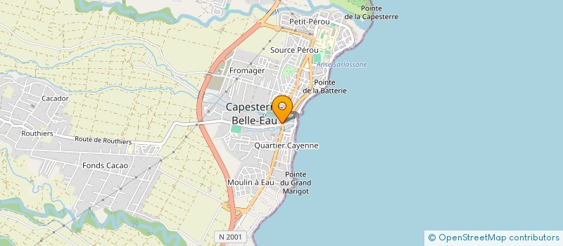 localisation de l'entreprise ELECTROCAP à CAPESTERRE-BELLE-EAU