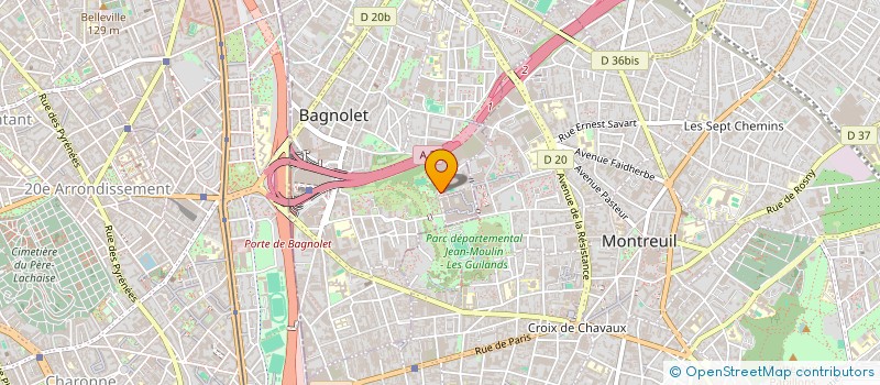 localisation de l'entreprise ELECTROCHOK à BAGNOLET
