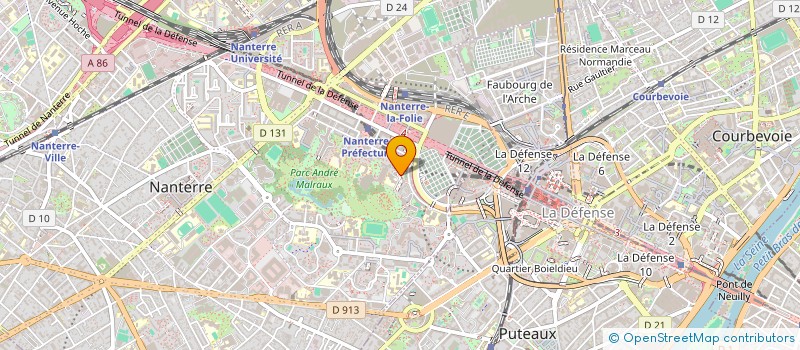 localisation de l'entreprise ELECTROCOLOR à NANTERRE