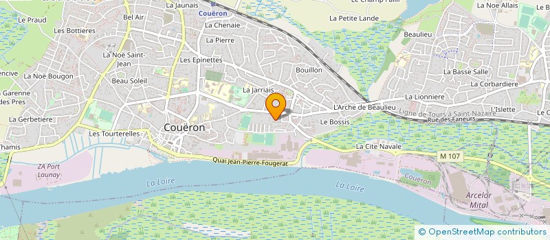 localisation de l'entreprise ELECTROCOM à COUERON