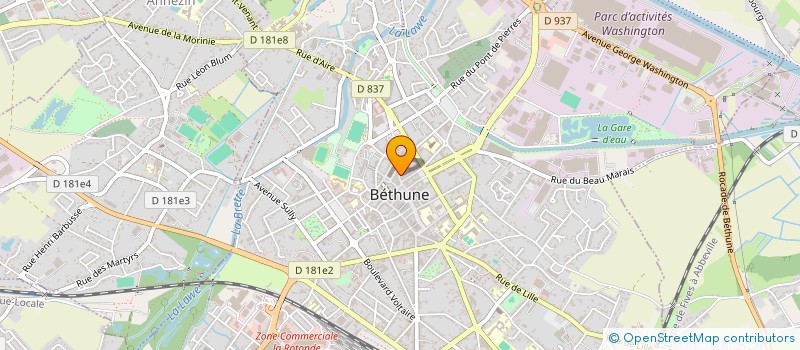 localisation de l'entreprise ELECTRODIS à BETHUNE