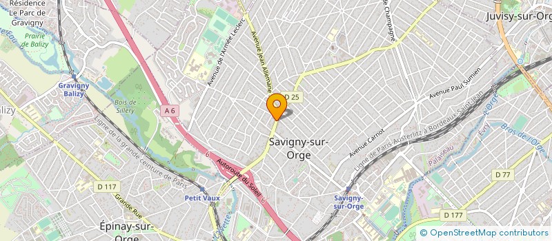 localisation de l'entreprise ELECTROEVORA à SAVIGNY-SUR-ORGE