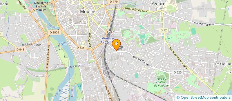 localisation de l'entreprise ELECTROJEUX à YZEURE