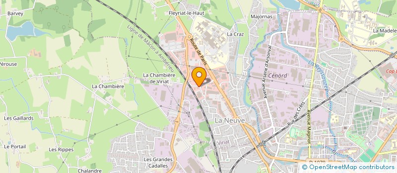 localisation de l'entreprise ELECTROLIA à VIRIAT