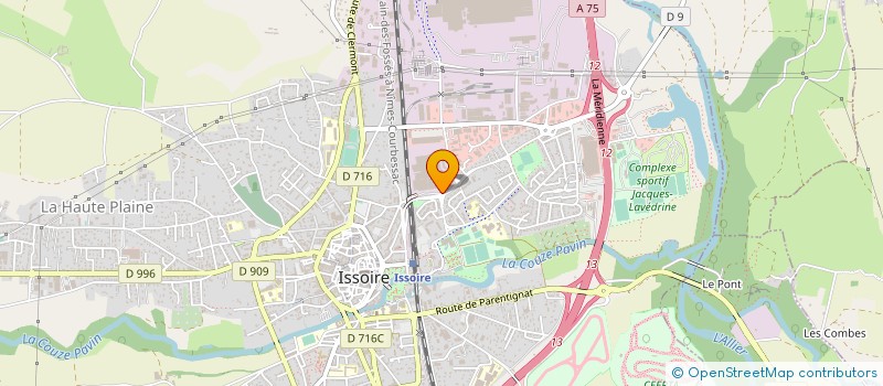 localisation de l'entreprise ELECTROMECANIQUE USINE DES DOMES  ISSOIRE