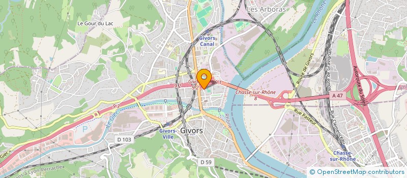 localisation de l'entreprise ELECTROMENAGER 69  GIVORS