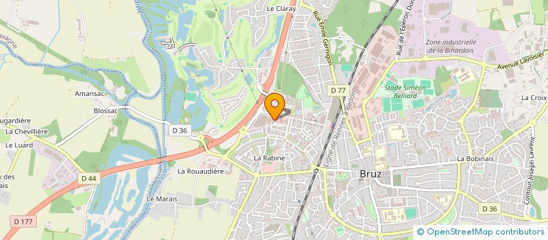 localisation de l'entreprise ELECTROMENAGER DE L'OUEST  BRUZ