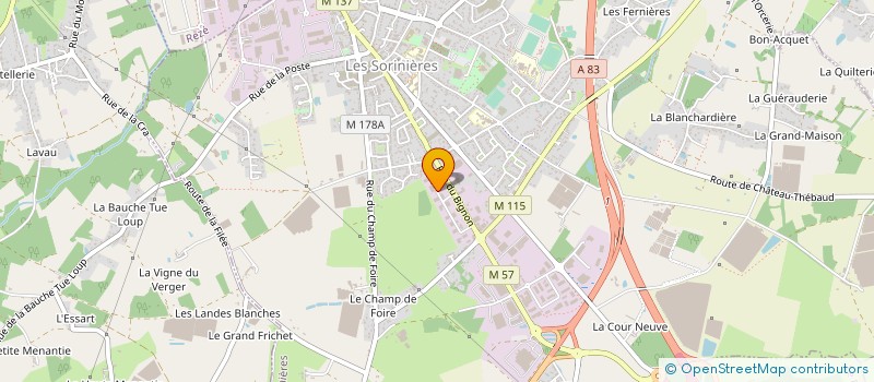 localisation de l'entreprise ELECTRON G à LES SORINIERES