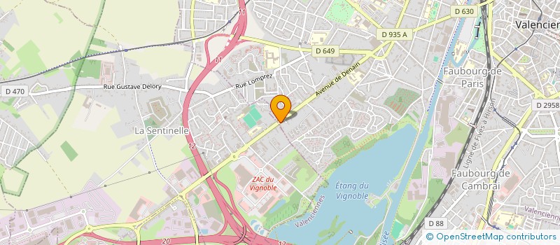 localisation de l'entreprise ELECTRONIC JEUX à VALENCIENNES